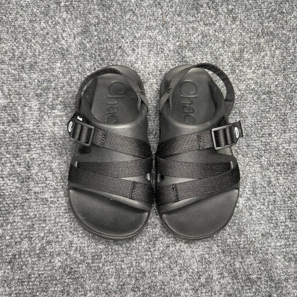 Chaco Chillos Sport Straps Sandals Youth Size 1 Black Athletic Outdoor Flip Flop - Picture 3 of 12